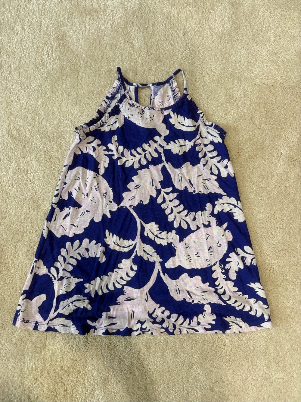 Lilly Pulitzer purple & Light Pink Leafy Halter Dress